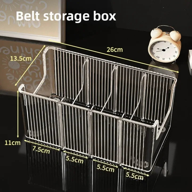 Boîte de Rangement Ceintures 5 Compartiments – Tiroir & Dressing