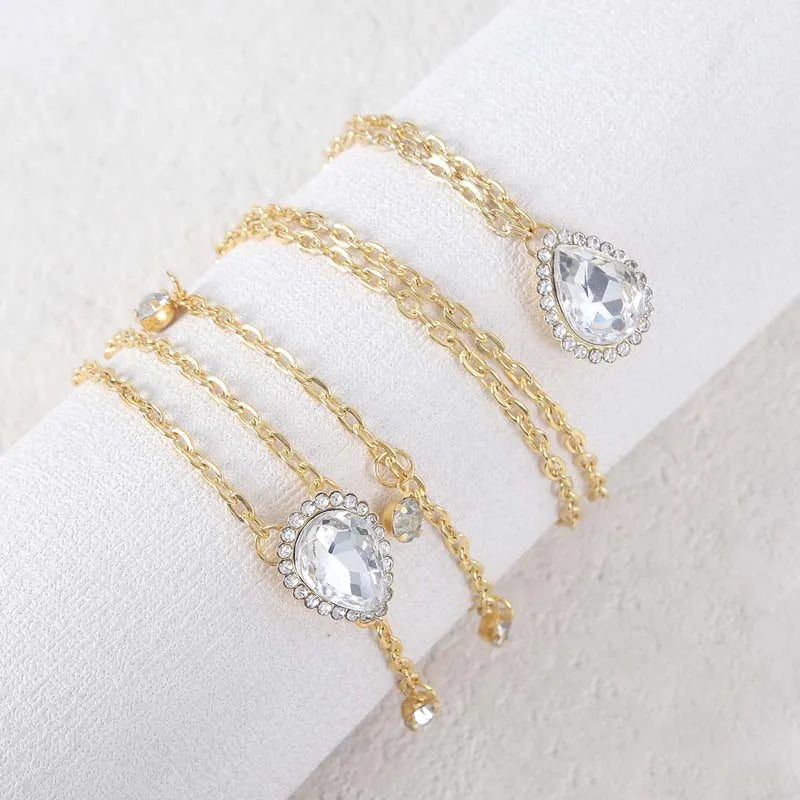Chaîne de Dos Strass Zircon Dorée — Bijou de Corps Femme Mariée