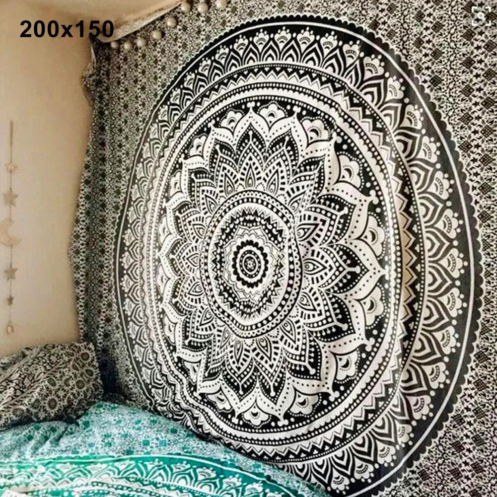 Tapisserie Mandala Bohème — Serviette Yoga Plage & Décoration Murale