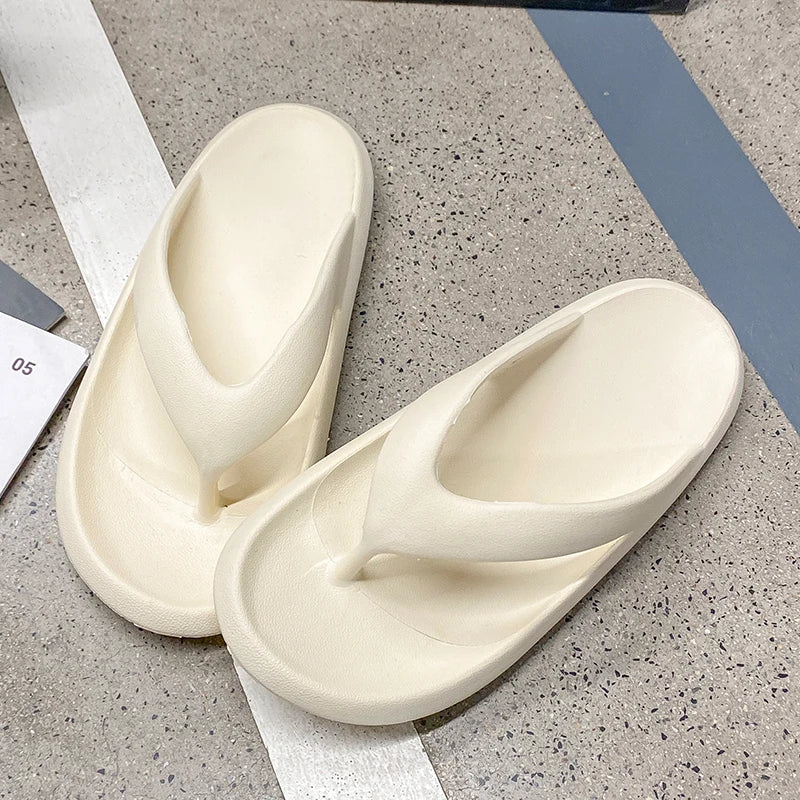 Tongs Semelle Épaisse Couple – Sandales Plage & Salle de Bain Antidérapantes