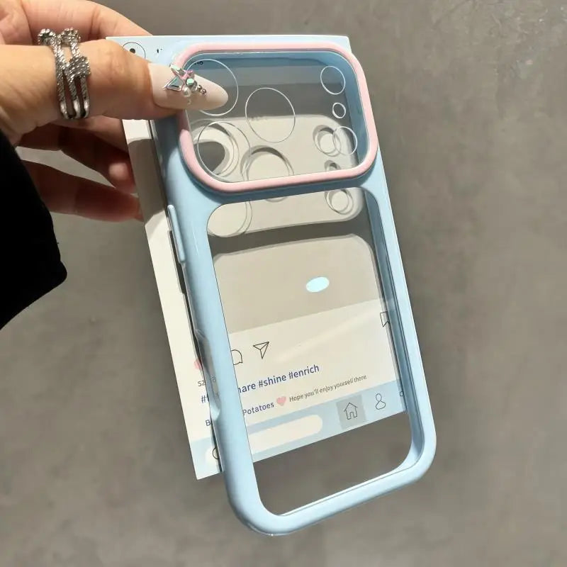 Coque Transparente Candy Color Contrastes — Ultra-Slim Antichoc iPhone 11 à 17 Pro Max