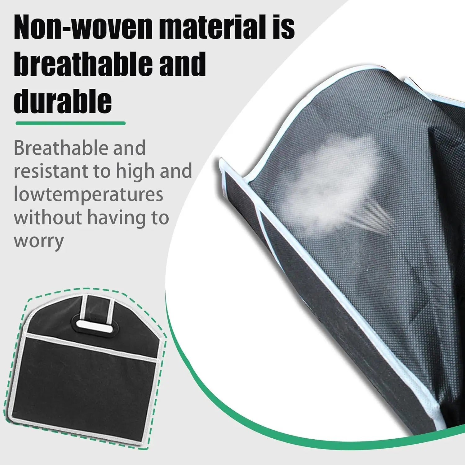 Organisateur de Coffre Pliable 3 Compartiments — Sac de Rangement Voiture