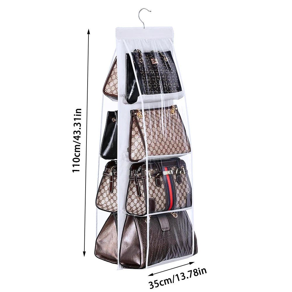 Organiseur Sacs Suspendu Multicouche Armoire Dortoir — Étagère Rangement Sacs Maison