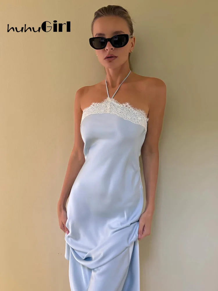 Robe Bodycon Midi Dentelle Col Monté — Robe Moulante Élégante Femme