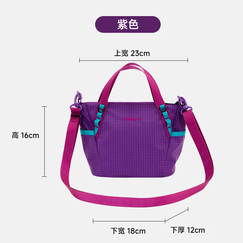 Sac Convertible Nylon Bicolore Léger — Tote Bag Bandoulière Épaule Femme