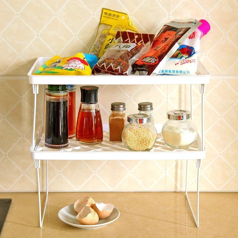 Étagère Organiseur de Placard & Cuisine Pliable – Réglable, 3 Tailles