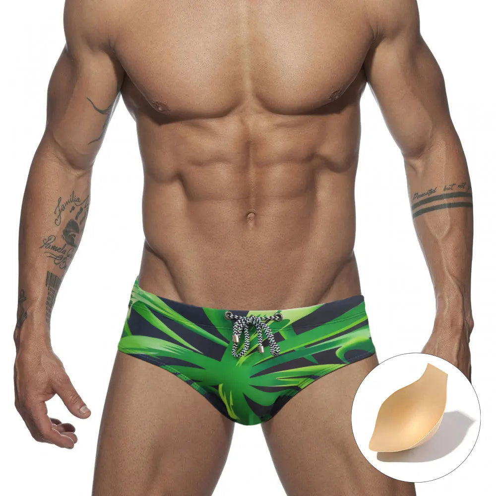 Slip de Bain Homme — Motif Fleurs