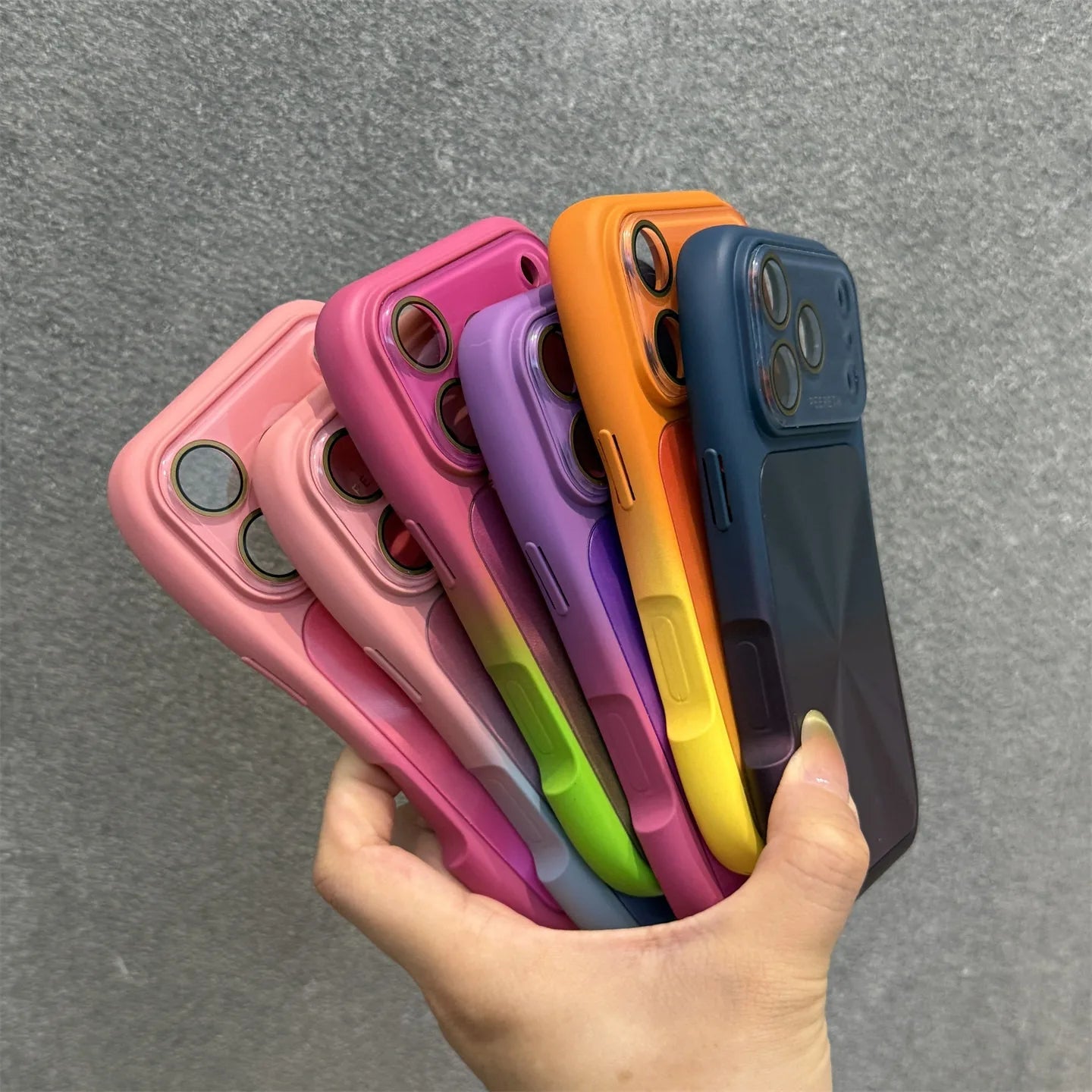 Coque iPhone Effet Laser Dégradé Candy — Antichoc Acrylique Anti-Empreintes iPhone 13 à 17 Pro Max