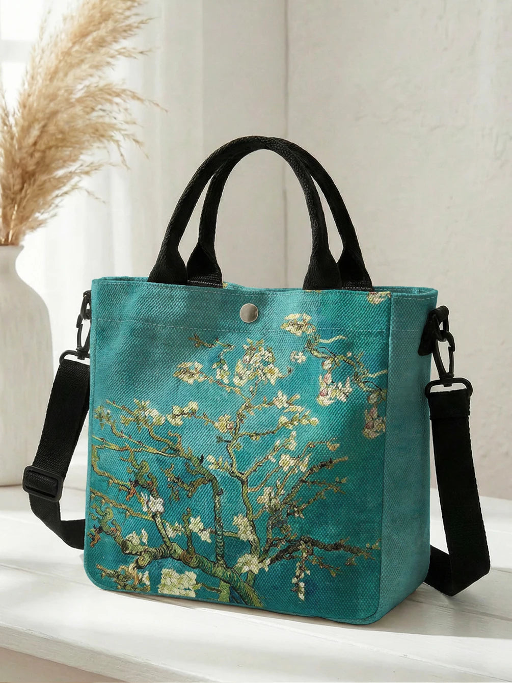 Tote Bag Van Gogh Fleurs d’Amandier — Sac Cabas Artistique Femme