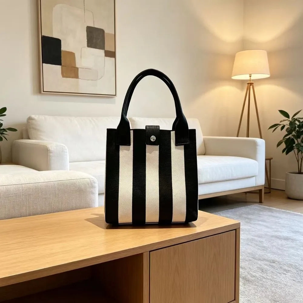 Sac Tote Tricoté Minimaliste Grande Capacité — Cabas Femme Style Japonais