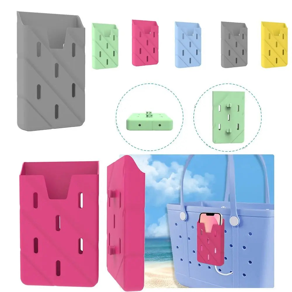 Crochet Support Téléphone Silicone pour Sac de Plage — Camping, Randonnée, Piscine