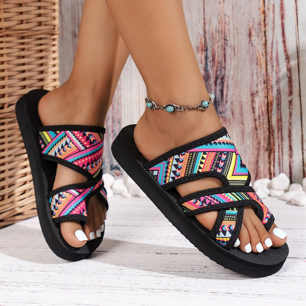 Sandales Plateforme Femme Été — Style Ethnique Bohème Plage