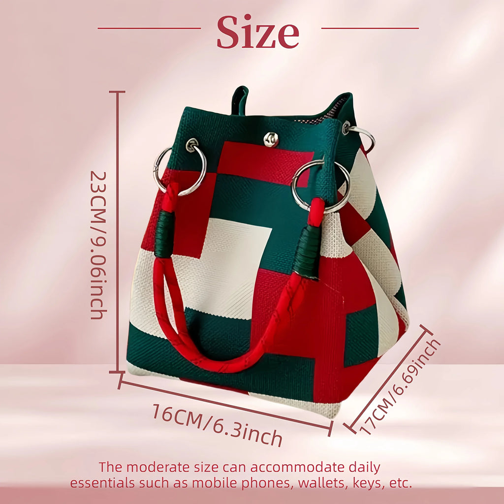 Sac Seau Sequins & Carreaux Bicolore — Sac À Main Léger Femme Bandoulière Amovible