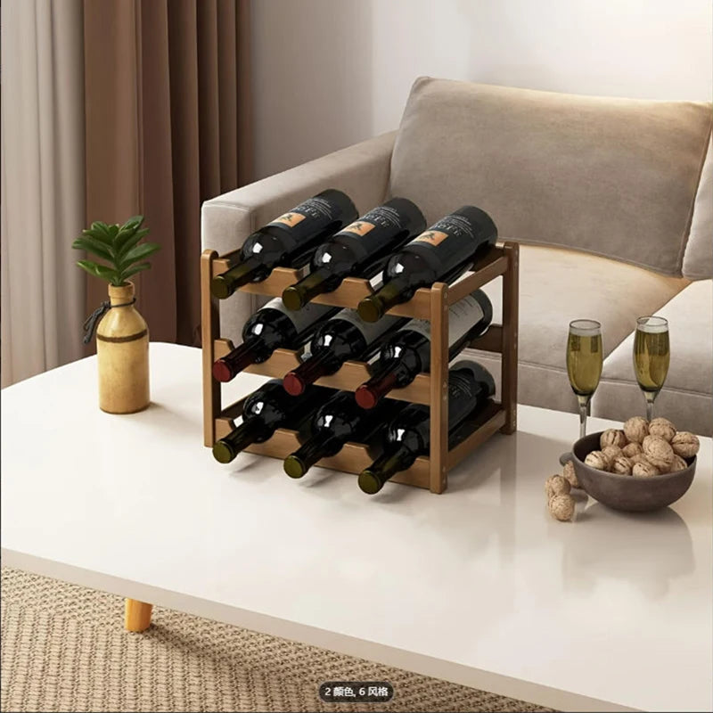 Casier à Vin en Bambou – Présentoir Bouteilles Design à Assembler