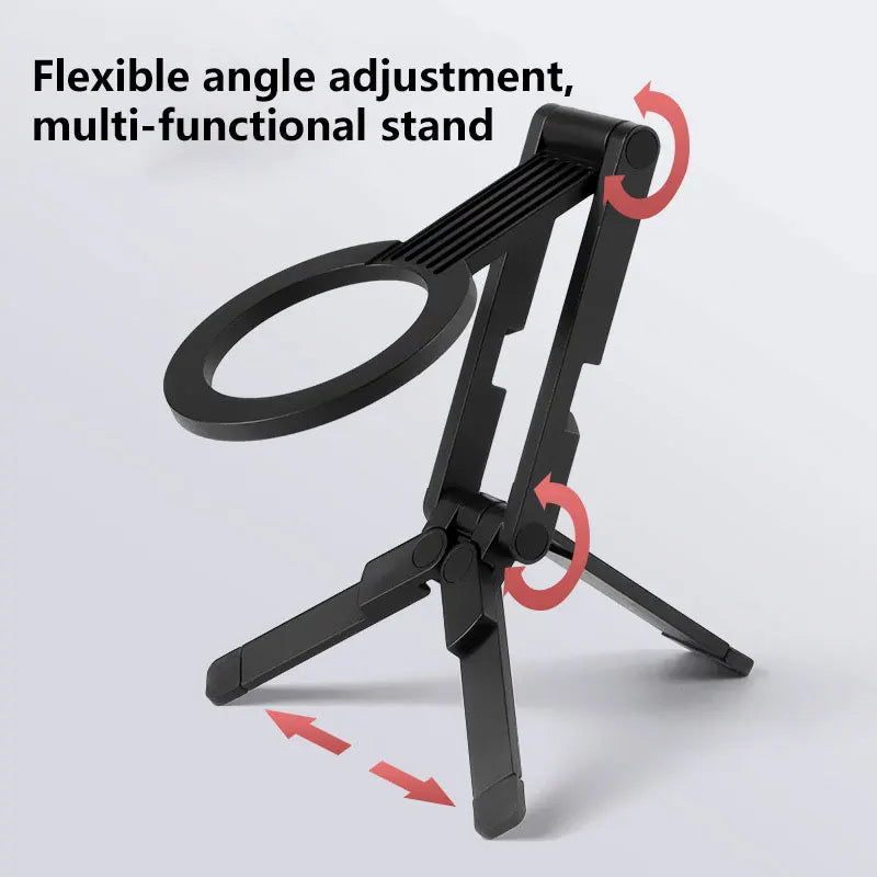 Trépied Magnétique Portable pour Smartphone — Live, Voyage & Selfie