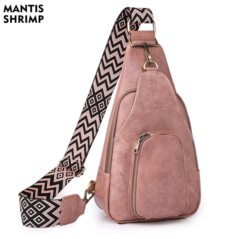 Sac Bandoulière Cuir PU — Sac Poitrine Imperméable Femme Casual