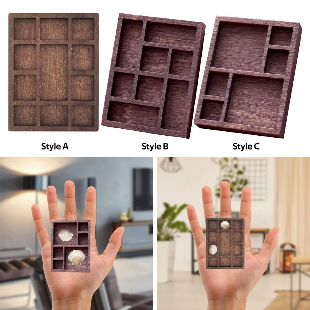 Mini Étagère à Bijoux Portable en Bois – Rangement Colliers, Bagues & Accessoires