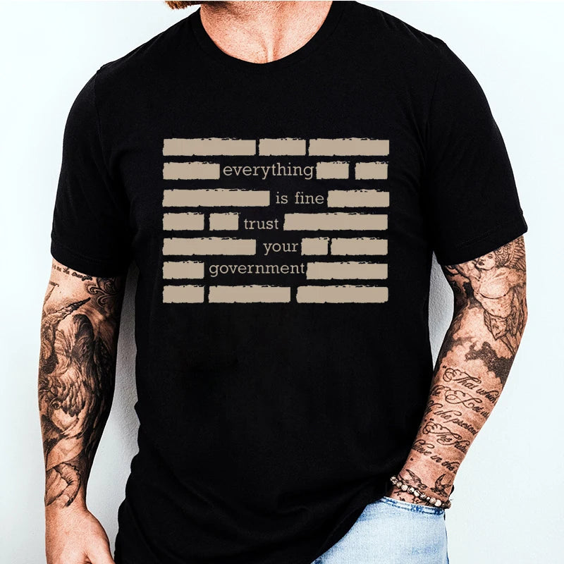 T-Shirt Homme Humour — Imprimé Everything Is Fine