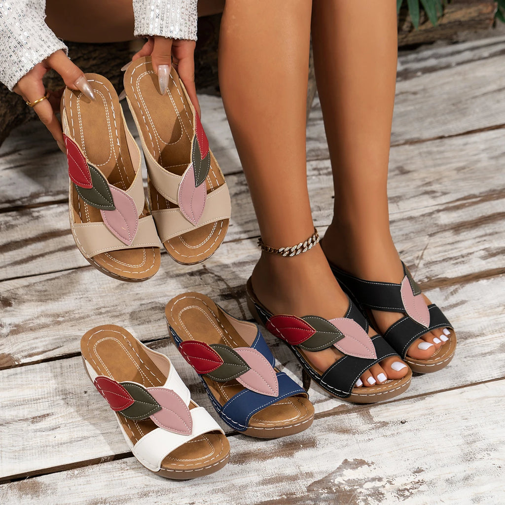 Sandales Cuir Femme Été 2025 — Légères & Antidérapantes Confort