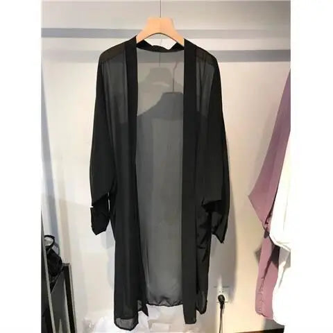 Paréo Cardigan Chiffon Femme — Cover-Up Plage Style Coréen, Anti-UV & Léger