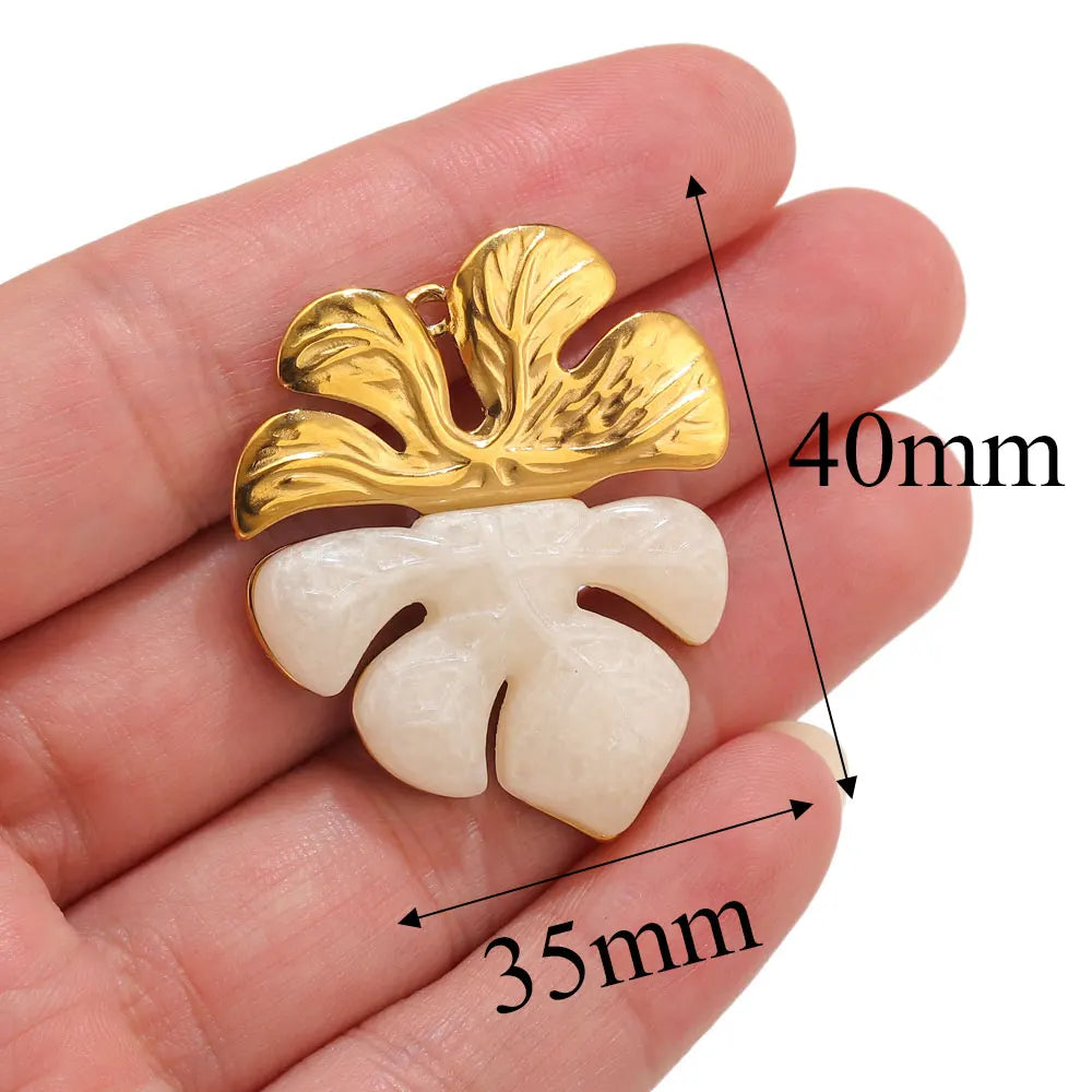 Lot 2 Breloques Coquillage & Étoile de Mer Acier Inoxydable — Pendentifs Bijoux Plage Fait Main
