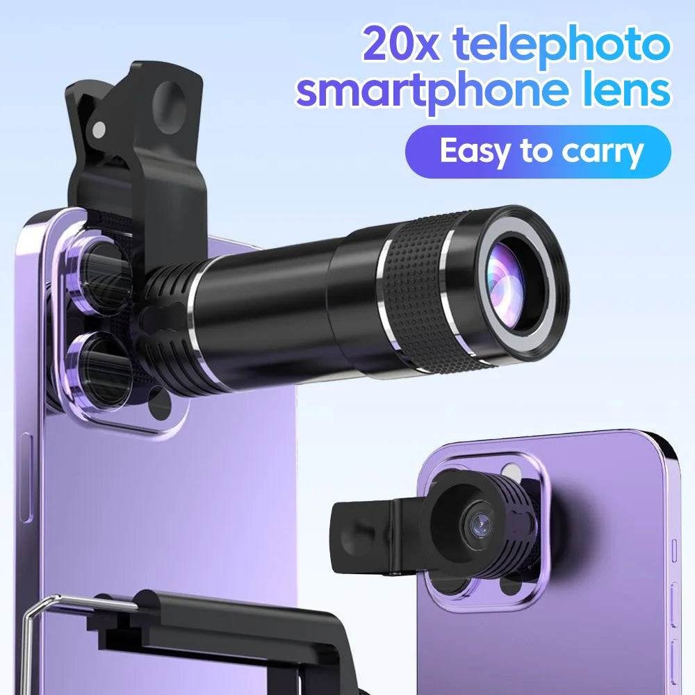 Objectif Téléobjectif 20x pour Smartphone — Zoom HD Concerts & Voyages