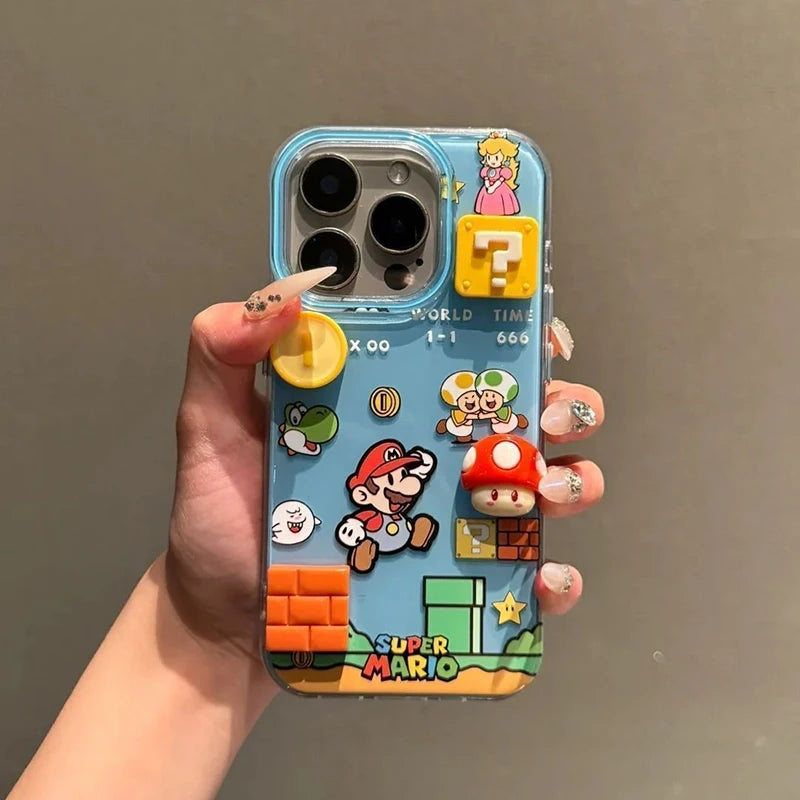 Coque Rigide Acrylique Blanche Motif Jouet 3D Cartoon — iPhone 7 à 17 Pro Max