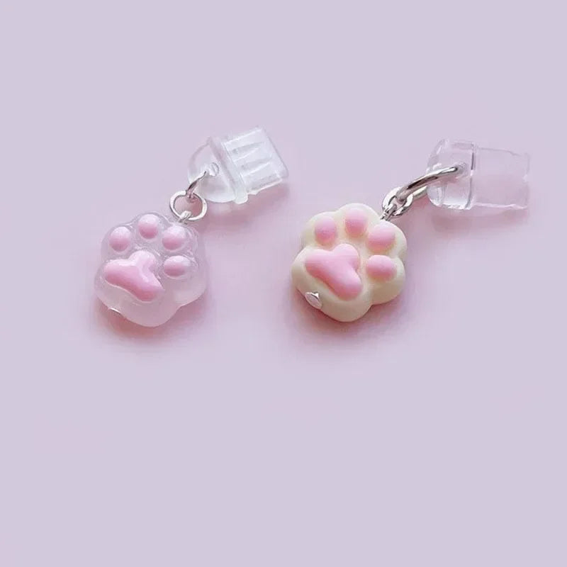 Bouchon Anti-poussière Griffe de Chat Kawaii — Port Lightning & USB-C