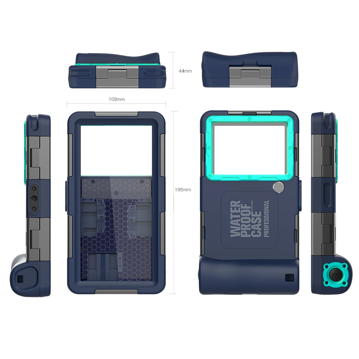 Coque Étanche Shellbox IP68 — 15m/50ft, Anti-Choc, Avec Lanière, Universelle 6,9"