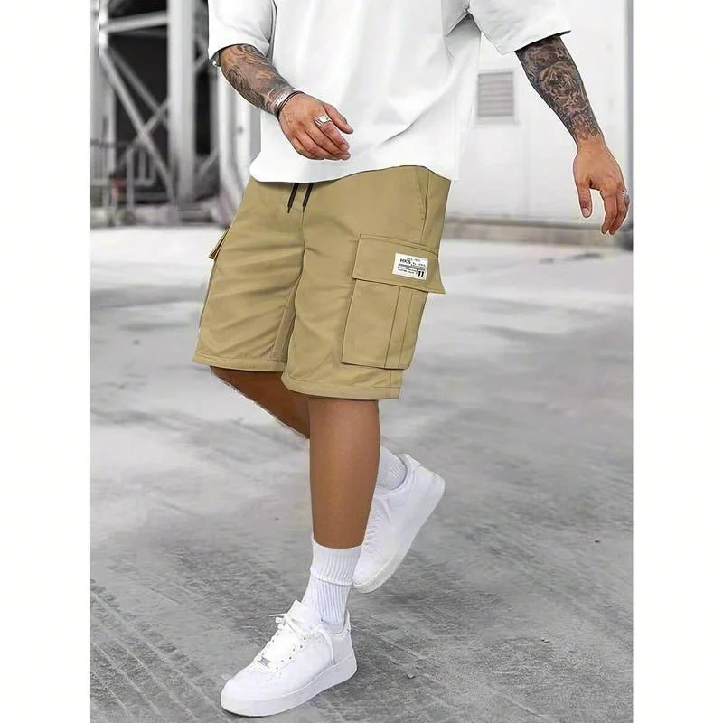 Short Homme Multi-Poches – Casual Été, Plage & Sport, Ceinture Élastique