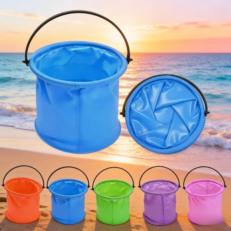 Seau de Plage Pliable pour Enfants — Jouet de Sable, Piscine & Jardin