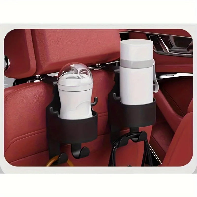 Porte-Bagages Multifonction pour Siège Auto — Crochets, Porte-Gobelet & Rangement PP