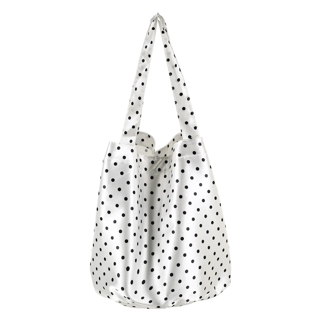 Grand Sac Épaule À Pois — Tote Bag Femme Grande Capacité Casual