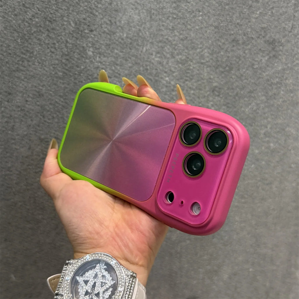 Coque iPhone Effet Laser Dégradé Candy — Antichoc Acrylique Anti-Empreintes iPhone 13 à 17 Pro Max