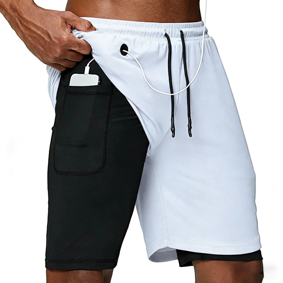 Short Sport Homme Double Couche – Fitness & Running