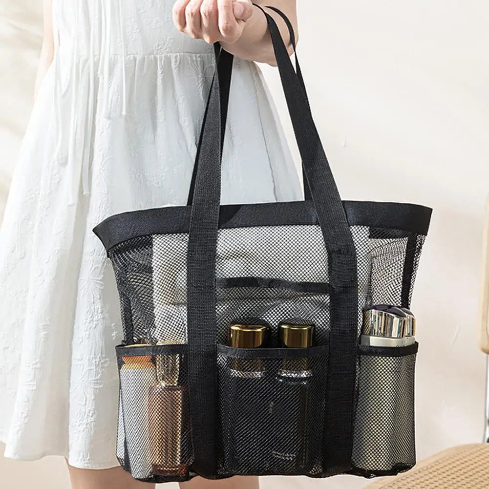 Sac de Plage Mesh – Grande Capacité, Pliable & Séchage Rapide