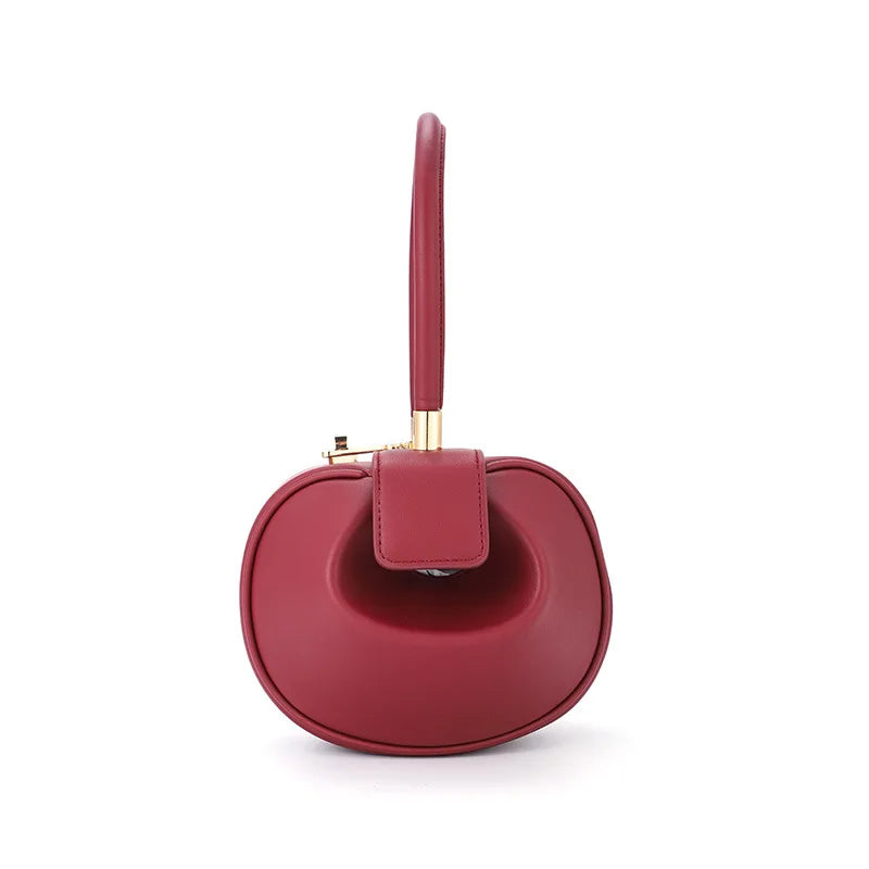 Mini Sac Bowling Sphérique — Sac Hobo Rond Cuir PU Femme Luxe Designer