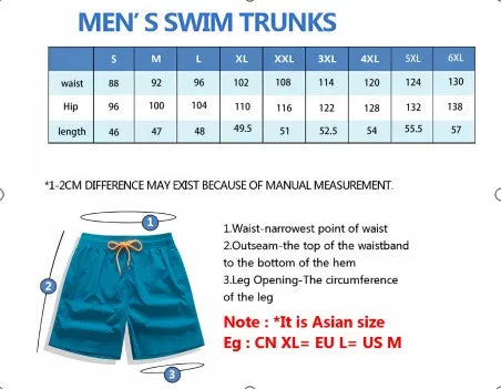 Short de Plage Homme — Imprimé 3D Respirant