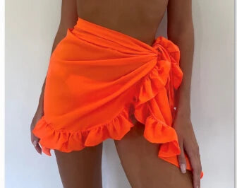 Jupe de Plage Paréo à Volants – Sarong Femme Taille Unique