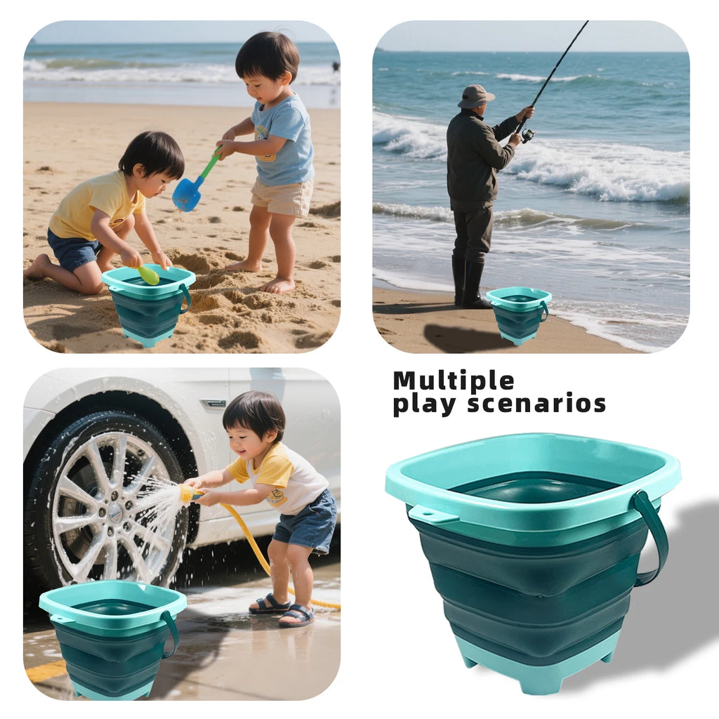 Seau Extensible Multifonction pour Bébé & Enfant — Jouet de Plage & Sable