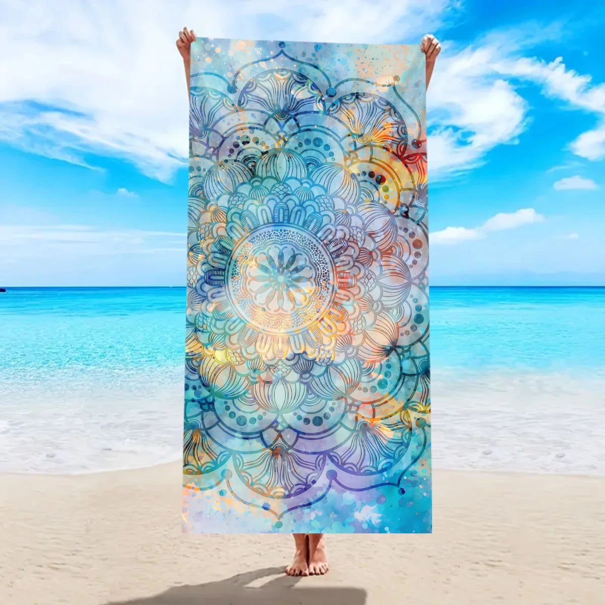 Serviette de Plage Bohème en Microfibre — Séchage Rapide, Multifonction (Collection 2)