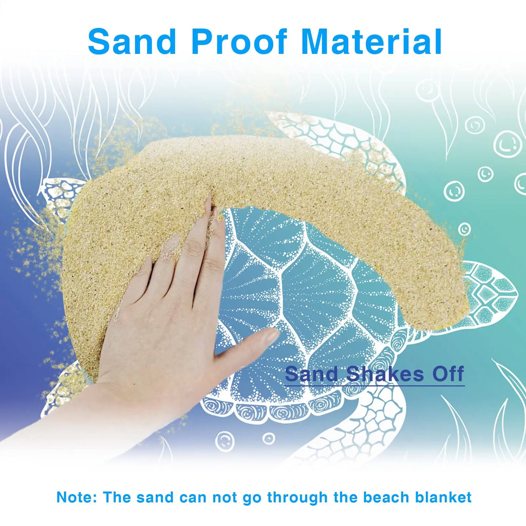 Tapis de Plage XXL Anti-Sable & Imperméable — 200×210 cm, Léger & Portable
