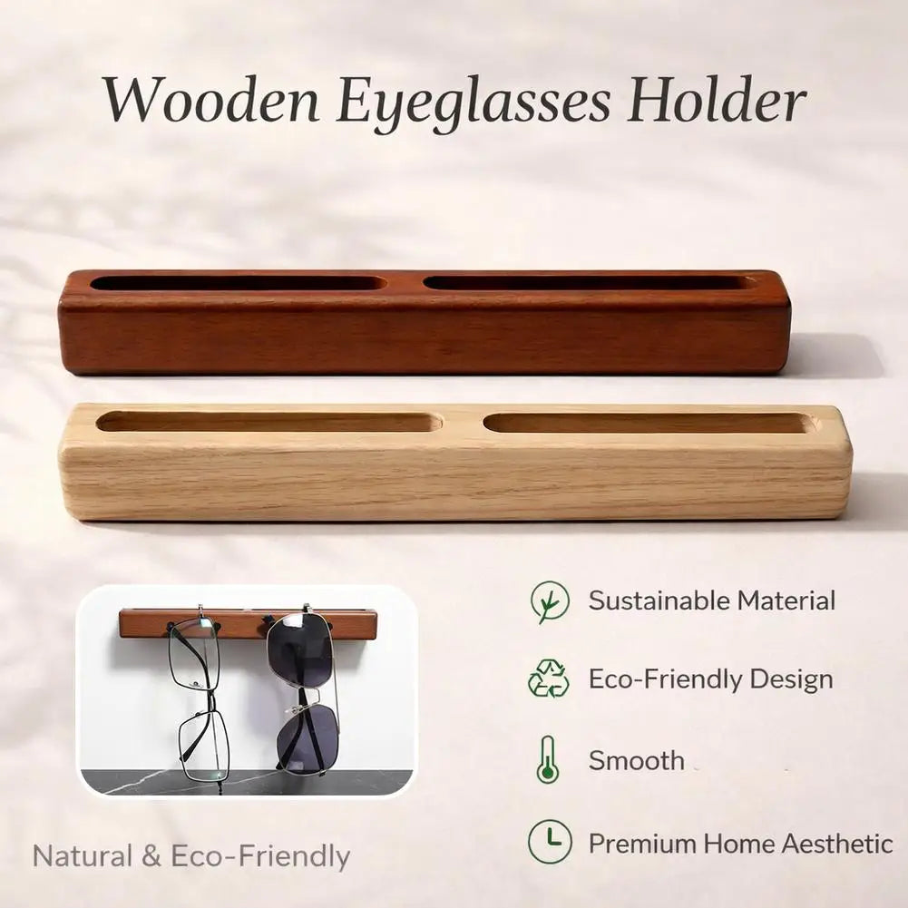 Étagère à Lunettes Murale en Bois – Présentoir Décoratif