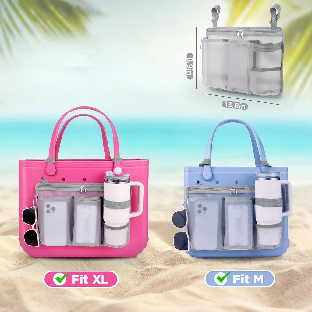 Organiseur Filet Universel pour Grand Sac — Insert de Rangement Plage, Voyage & Sac à Langer
