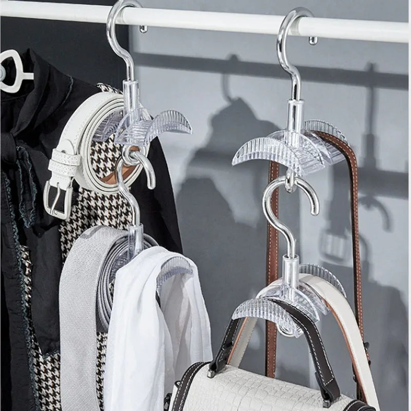 Crochet Rotatif Sacs À Main Armoire Gain de Place — Organiseur Ceintures Écharpes Suspendu