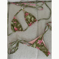 Micro Bikini Floral Thong 2026 — Deux Pièces Femme