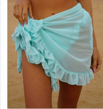 Jupe de Plage Paréo à Volants – Sarong Femme Taille Unique