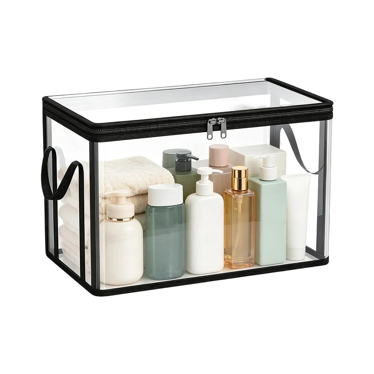 Boîte de Rangement Transparente Empilable en PVC – Grande Capacité