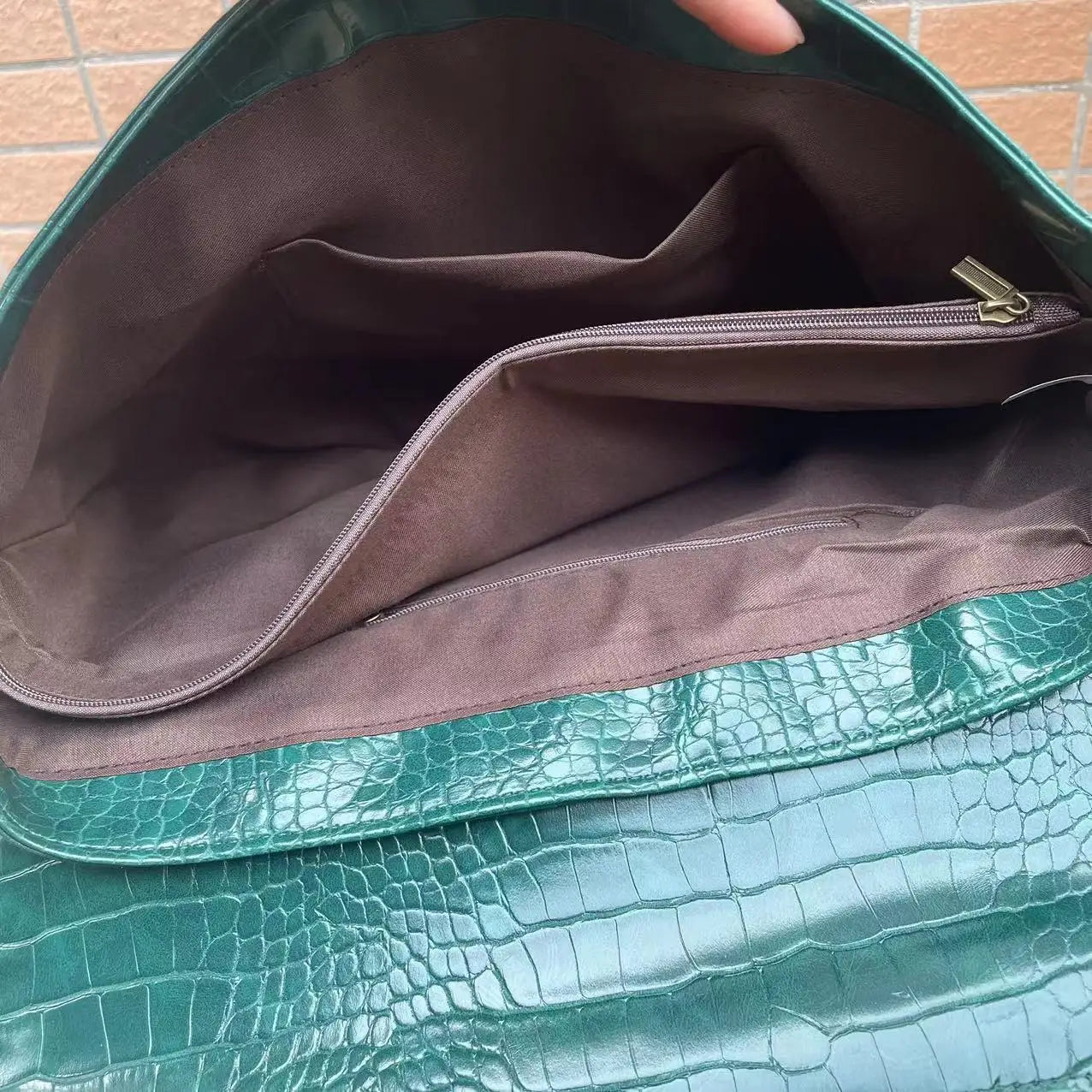 Sac À Main Cuir PU Motif Crocodile Grande Capacité — Sac Bandoulière Femme