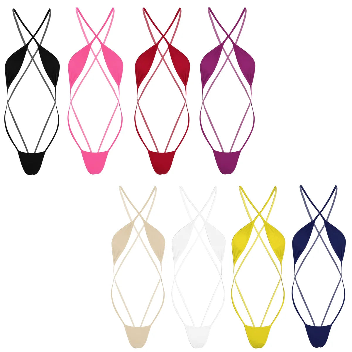 Mini Micro Bikini Tanga — Maillot Dos Nu Croisé Femme